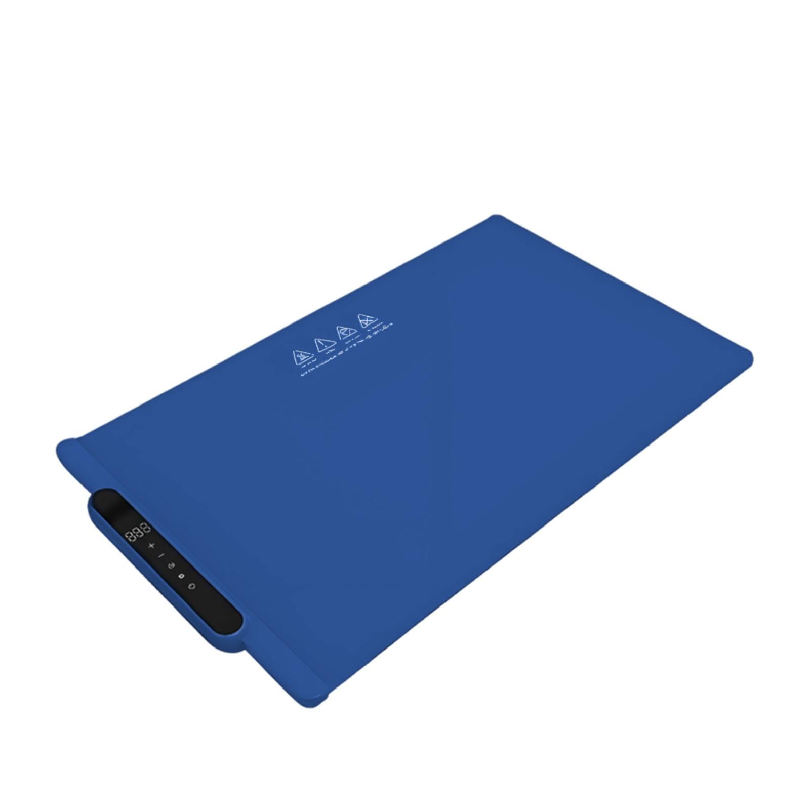 Manta Eléctrica Calefactora con Superficie para Calentar Alimentos, Bandeja Eléctrica Plegable para Buffet, Mantel Calefactor para Camareros, Azul, Individual