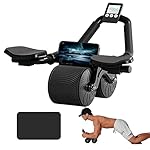 Elbow Support Automatic Rebound Abdominal Wheel,Ab Roller for Abdominal Exercise Machine,Dolly Core Strengthening Trainer Fitness Belly Training Ab Roller