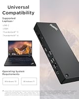 Lenovo ThTintePad Universal Thunderbolt 4 verkabelt schwarz – Ansicht 4