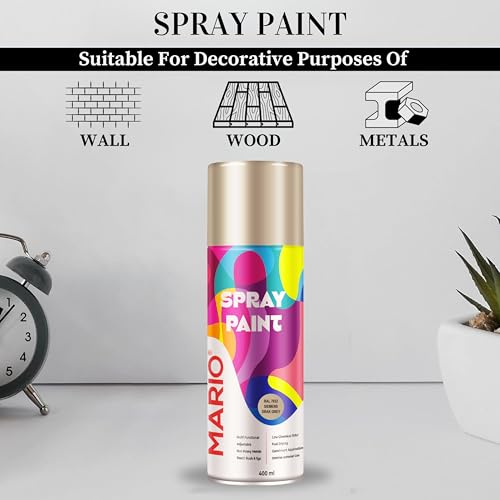 Image of Mario Spray Paint - RAL 7032 Siemens Dark Grey (400ml) | Dark Grey Spray Paint for Cars, Bikes, Metal & Plastic | Professional Finish