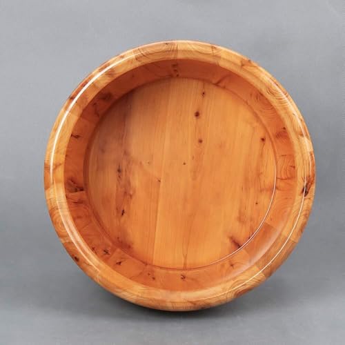 Spa de pies de madera de ciprés o roble con tornillos de cobre miniatura 2