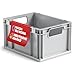 Produktbild aidB Eurobox NextGen Economy 400x300x220mm  Robuste Aufbewahrungsbox 20L  Stapelbare Kunststoffbox mit offenen Griffen  Plastikbox für Lager, Transport & Aufbewahrung  Industriequalität - Grau