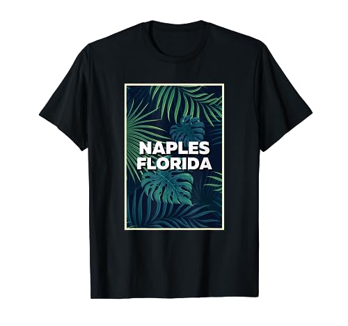 Naples Florida Beaches Palm Leaves Summer Art T-Shirt
