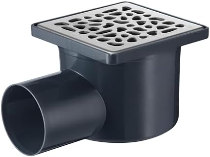 Grille De Drain Douche Acier Inoxydable 304 - Diamètre 40mm à 200mm, Anti-feuilles, Siphon Intégré