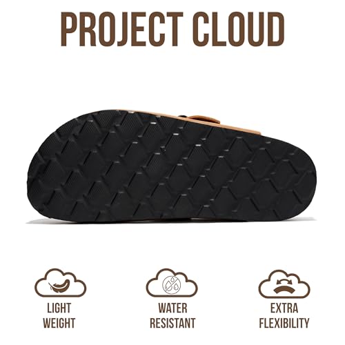 Image of Project Cloud 100% Genuine Leather Footbed Clogs for Women - Memory Foam Arch Support Slippers for Women - Trendy Slip-ons Women's Mules & Clogs Sandals
