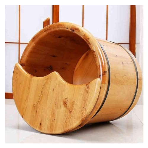 Tina de pies de madera maciza para spa miniatura 4