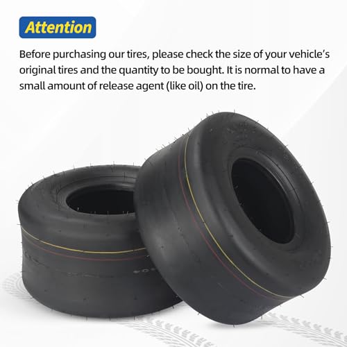 Neumático 11x6.00-5 sin cámara GICOOL de 4 capas para cortacésped de giro cero 5