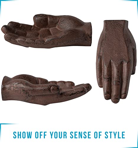 Comfify Cast Iron Hand Antique Ashtray - Use as Outdoor or Indoor Cigarette Ashtray - Cool Smokers Gift - Decorative