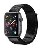 Apple Watch Series 4 44mm (GPS) - Aluminiumgehäuse Space Grau Schwarz Sport Loop (Generalüberholt)
