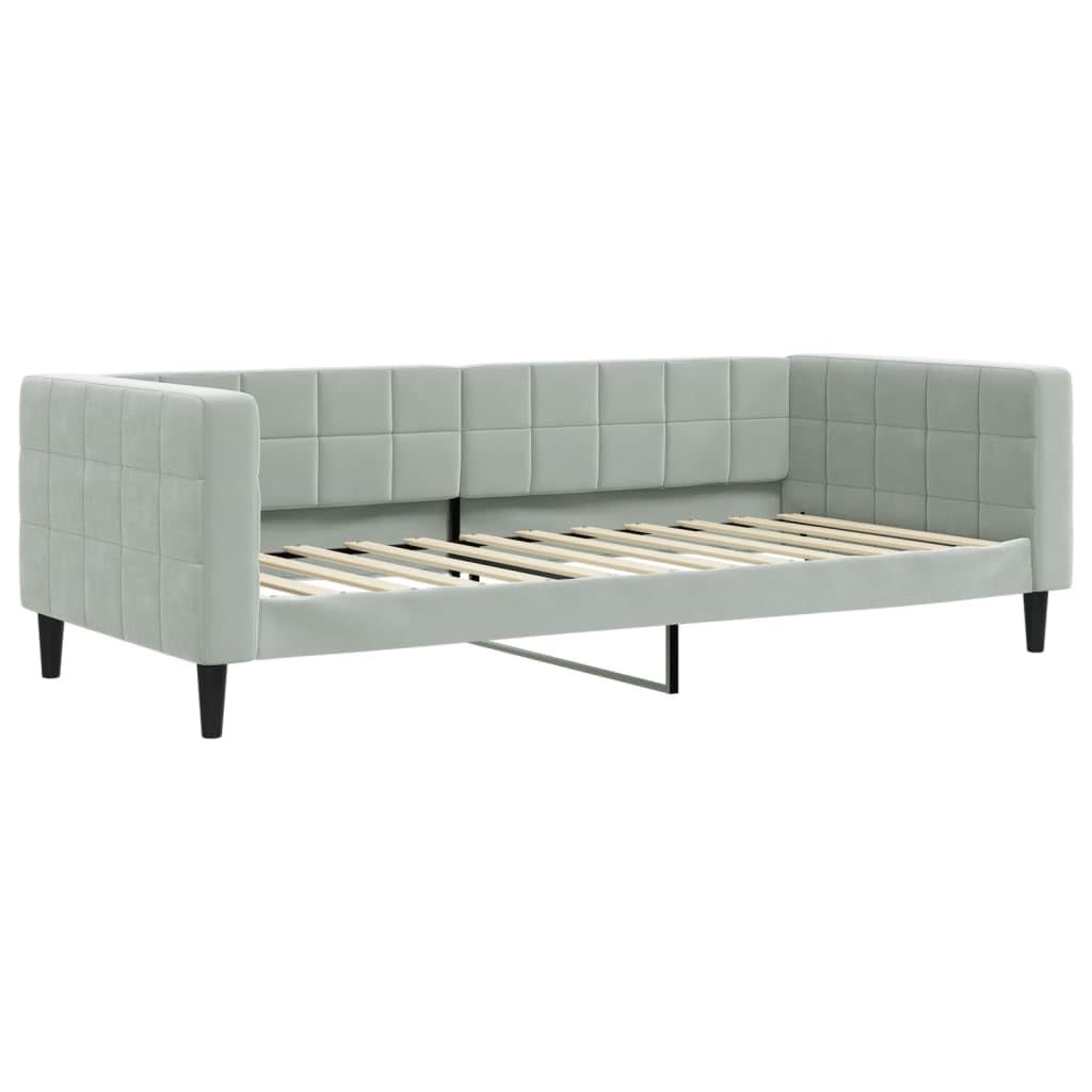 Aksamitny z funkcją spania 2w1 z materacami piankowymi rozkładany 90x200 cm