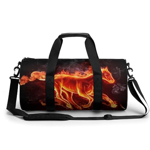 Sac de sport gym Cheval Feu sac de voyage week-end duffel 45x23x23cm