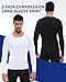 LWISMIL Men's Compression Shirt Long Sleeve Crewneck Workout Tight Shirts Men Sports Running Athletic Sun Protection Base Layer