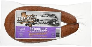 Holmes Smokehouse, Sausage Small Batch Andouille Pecan Smoked, 12 Ounce