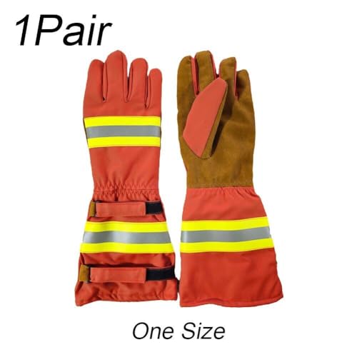 Guantes de extinción de incendios para bomberos con manga larga 4