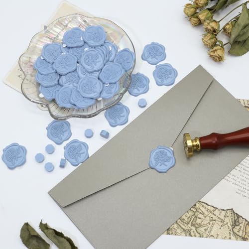 Autocollants en cire véritable motif floral pour papeterie de luxe - 6