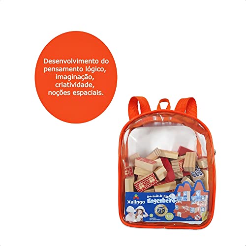 BRINCANDO DE ENGENHEIRO MINHA MOCHILINHA 100 PÇS