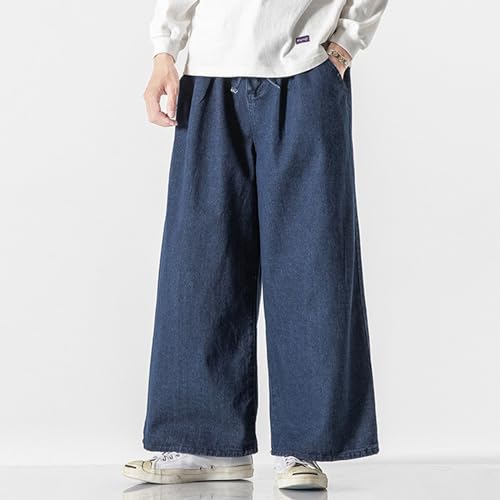 Male Vintage Baggy Jeans Retro Washed Workwear Jeans Casual Loose Pants Casual Pants Type 3 Gym Shorts Men4