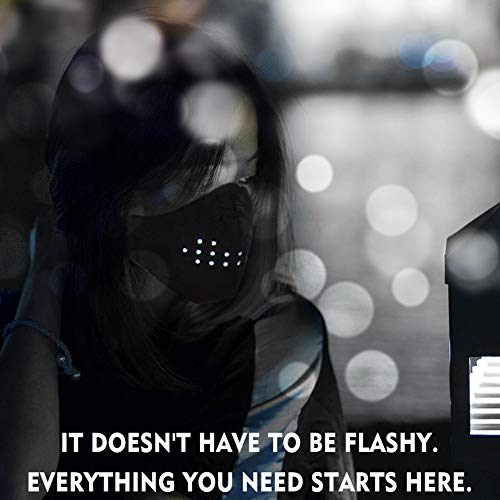 Onewell Rave Party - Halloween Voice Control Mask, Dynamic Talking Faux Face Mask, Respirável, Borra