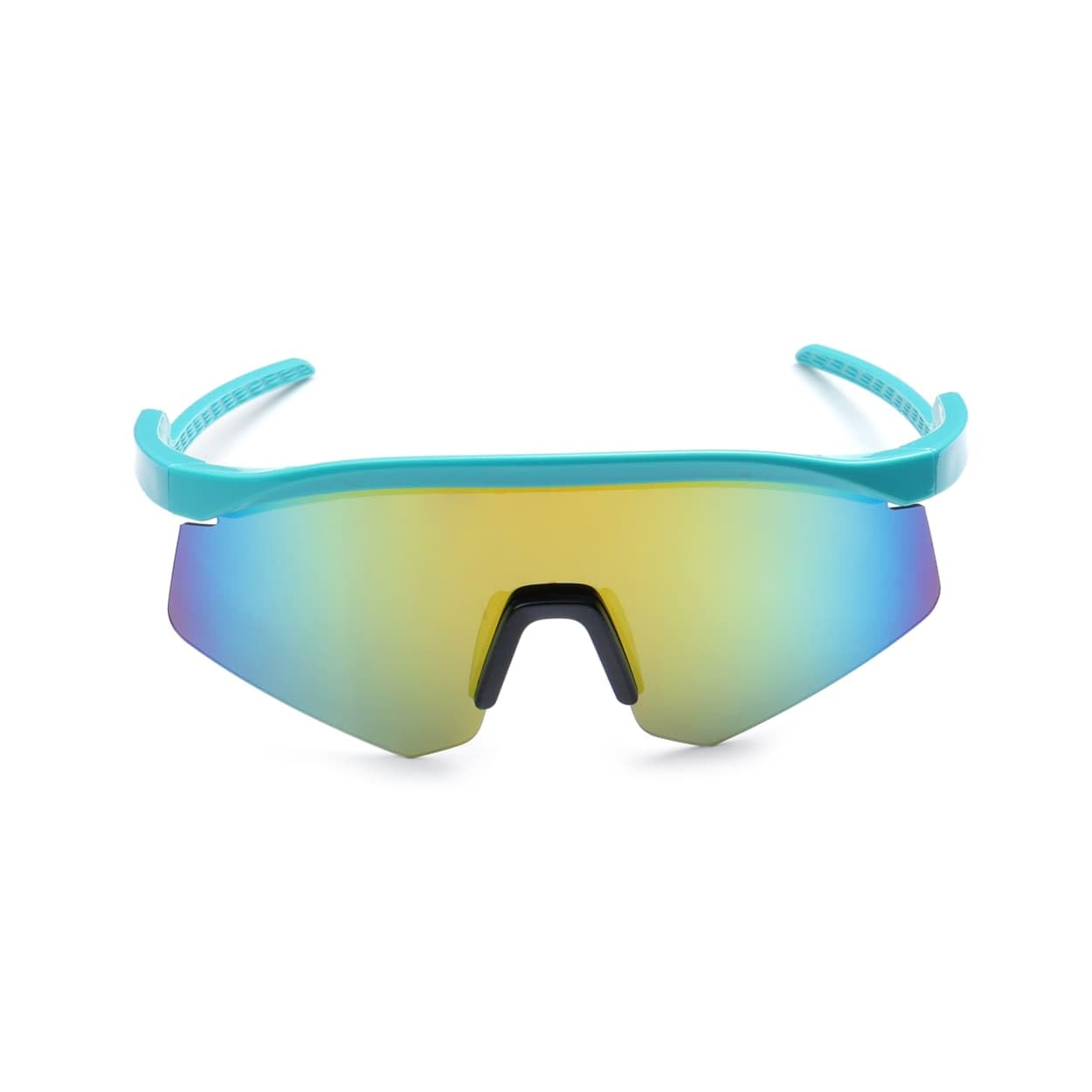 Sports Sunglasses, UV Protection, Black Frame with Purple Mirror Lens, Lightweight Athletic Eyewear for Running, Cycling, Outdoor Activities (Blue)-image-16