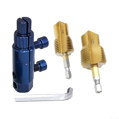 Punta per trapano filettata 3 in 1 per tubi, estrattore di viti rotte con funzione rubinetto e filettatura inversa, compatibile con PPR esagonale da 20 mm e