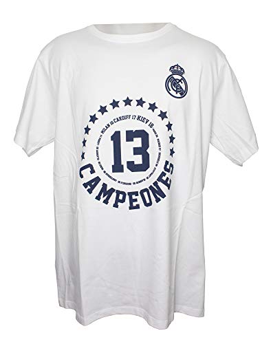 Camiseta Conmemorativa Real Madrid Kiev 2018-13 Champions - Blanca (XXL)