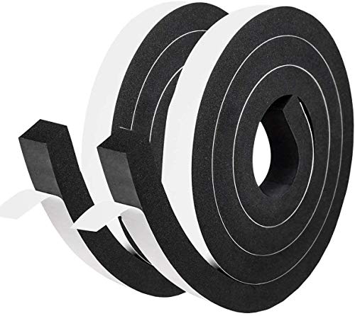 fowong High Density Foam Tape 2 Rolls, 1" W X 3/4" T X