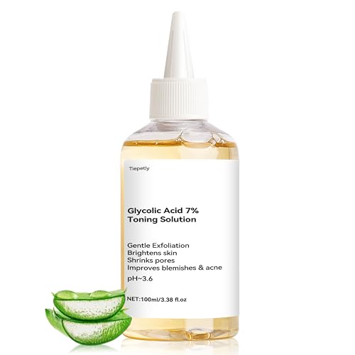 Acido Glicolico 7% Toning Resurfacing Solution, Glycolic Acid, Apto para Todo Tipo de Piel, Cuidado de la Piel Ácido Glicólico, Exfoliante, Manchas, Acné