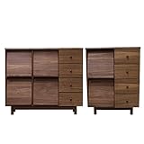 ISSEIKI マガジンラック リビングボード ナチュラル 幅70cm 幅105cm ディスプレー 木製家具 (ブラウン) DECO MAGAZIN RACK 70 + 105 (WALNUT)