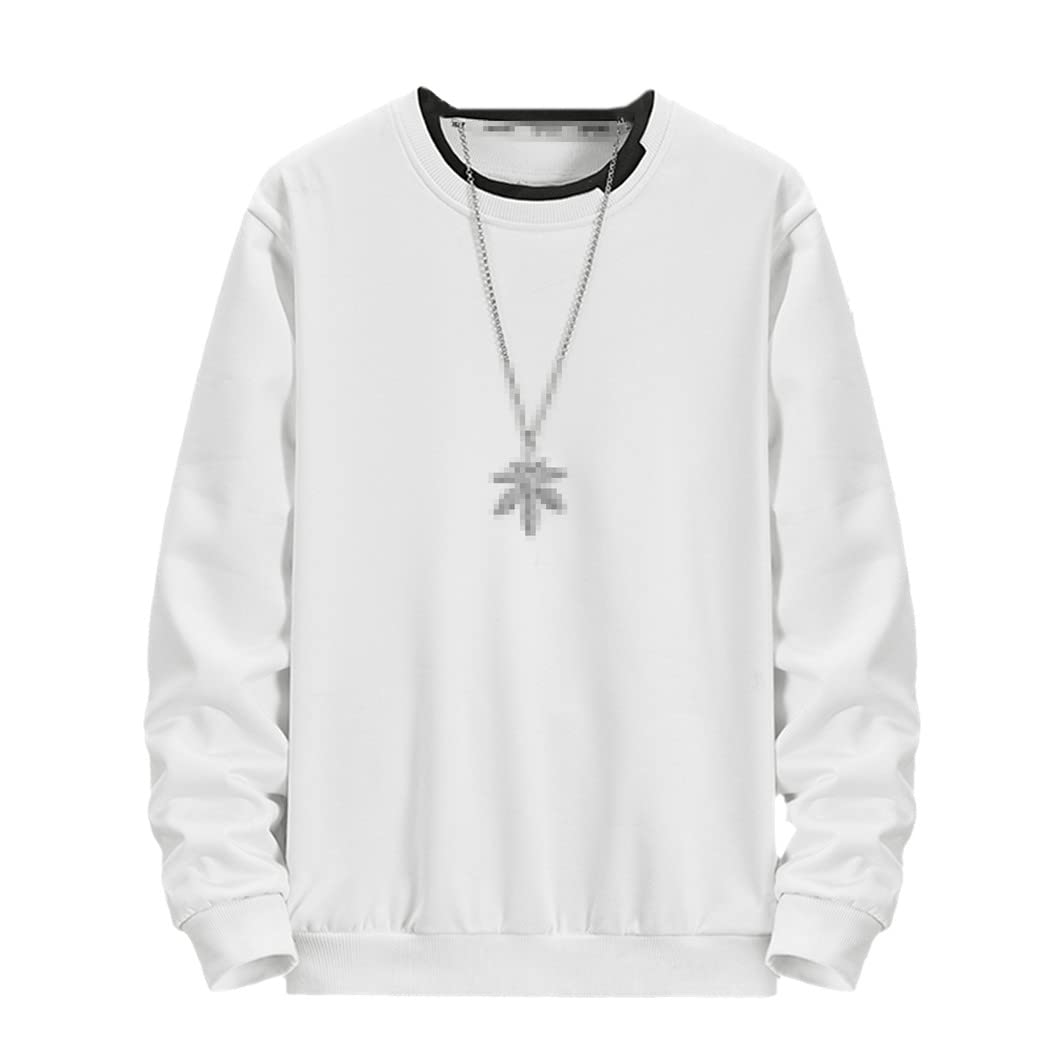 Sweat à capuche blanc uni coupe décontractée avec manches longues
