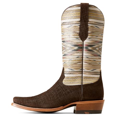 Ariat Men's Futurity Chimayo Chocolate Hippo Print 13in Sante Fe Mustard Top2