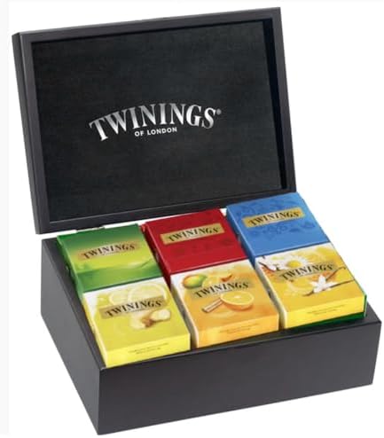 Kit caixa de madeira com 60 saches de chás