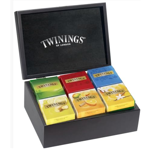 Kit caixa de madeira com 60 saches de chás