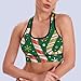 Women Girls Sports Vest Racerback Cozy Athletic Tops with Pads Elastic Fast Dry Tops Shirts for Yoga Fitness, Christmas Candy Cane Art