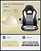 SONGMICS OBG28G Silla Racing, con Altura Ajustable, Apoyabrazos Abatibles, Mecanismo de Inclinación,...