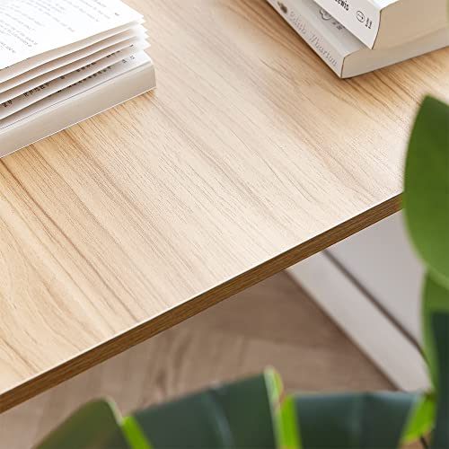 Dormco S1S-16ZCD-BCH-DESK Suprima® Desk - Tall Bookshelf X-Style - Beech thumb #4