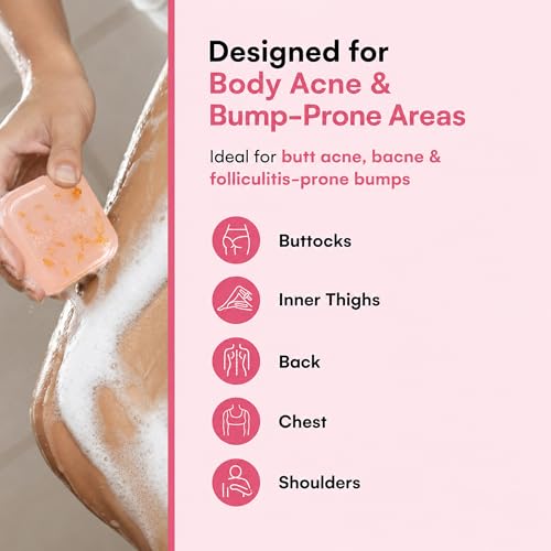 Image of BellamiLuxx Body Acne Soap Bar: Tea Tree Body Acne Soap for Butt Acne, Bacne & Folliculitis Bumps - Salicylic Acid & Sulfur Extract Clarifying Bar - Helps Reduce Bumps, Clogged Pores & Rough Texture