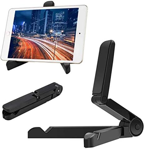 Aketo® Ultra Strong Adjustable iPad Stand, Tablet Stand, Tablet Holder, Folding Universal size Compatible with every smartphone for great stability, Black