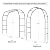 Garden Arch Trellis for Climbing Plants Outdoor Wedding Arches for Ceremony Black Metal Garden Arbor Indoor Garden Arches for Party Decoration 7.9ft Wide X 6.4ft High (Brown)