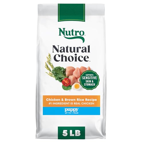 Nutro Natural Choice Dry Puppy Food, Dry Dog Food for Puppies, Chicken and Brown Rice Recipe, 5 lbs.