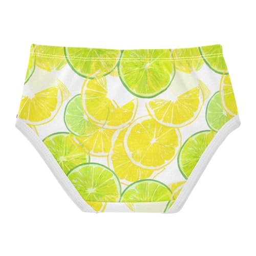 Joisal Yellow Green Lemons Slices White Cute Panties Girl Girls Underwear Toddlers Cotton Animals Underpants Briefs 2t2
