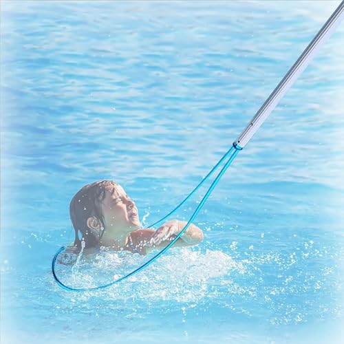 Poste de rescate extensible para piscinas de casas y hoteles con cuerda de auxilio 2