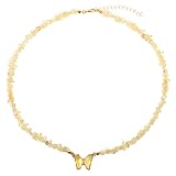 Collar de cristal hecho a mano: el collar de cristal de piedras preciosas para hombres y mujeres está elaborado con cristales naturales, conserva la energía de los cristales crudos, proporcionando un brillo lustroso, el collar de cristal muestra una artesanía y una elegancia atemporales, lo que lo convierte en una excelente opción para el uso diario cómodamente.