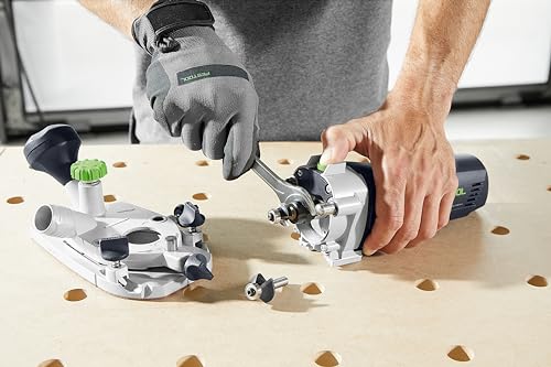 Festool Modul-Kantenfräse MFK 700 EQ-Plus (mit Seitenanschlag, Spannzange, Gabelschlüssel, Schraubendreher, Absaughaube, plug it-Netzkabel), im Systainer