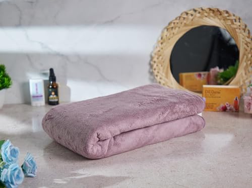 Image of Fezora Microfiber Bath Towel for Men & Women - Large Size 70x140 cm, 400 GSM, Ultra Soft, Quick Dry, Lightweight & Super Absorbent Towel for Bathroom, Gym, Spa, Travel & Swimming (Wine)