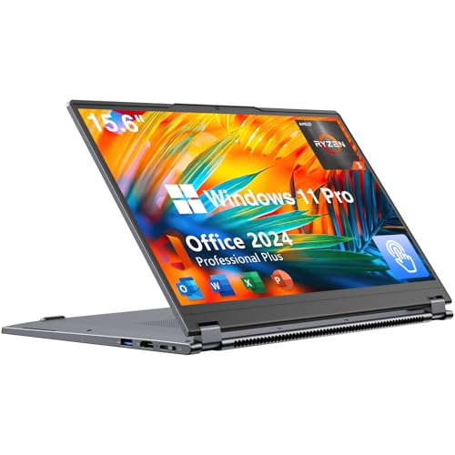 Upbud 2en1 Ordenador portátil 15,6',16GB RAM DDR4, 512GB SSD,AMD Ryzen 3 3200U (hasta 3,5 GHz),AMD Radeon Vega 3,Pantalla táctil Full HD,Window 11 Pro,Wi-FI 5,BT5.1,RJ45,Teclado Retroiluminado