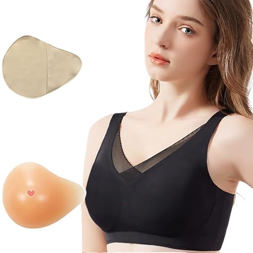 Generisch Sujetador postal moderno para pacientes con cáncer de mama con prótesis de silicona. Diseño cómodo para una comodidad diaria elegante, Negro , L