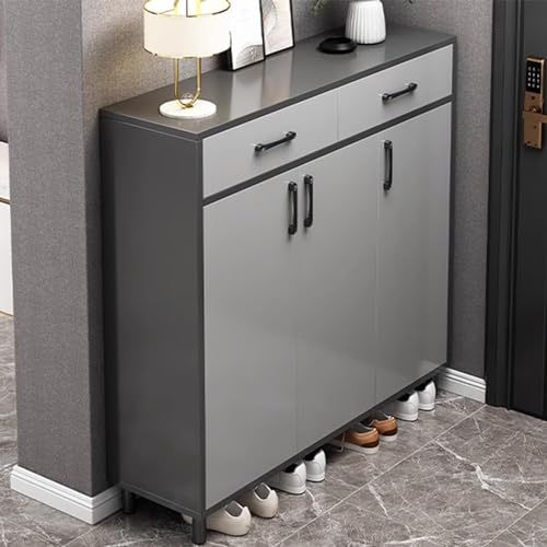 Meuble à chaussures en rotin à 5 niveaux pour organiser une entrée moderne