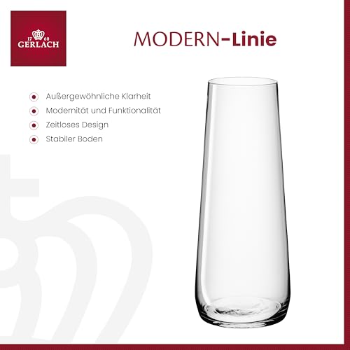 Gerlach 1760 Karaffe Wasserkaraffe Glaskaraffe 1,2 L Wasserkrug Glas Krug Robust Stabil Spülmaschinenfest Modern