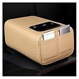 車用アームレスト スズキすべての車の後部座席アームレストユニバーサル 2 行コンソールボックスとカップホルダーアームレスト後部座席アームレストコンソールボックス 小物入れ 肘掛け (サイズ : Beige-Double pockets)