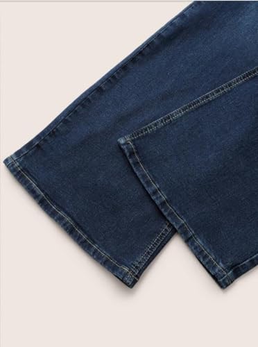 Women’s Sweatpant Jeans, High Waisted Stretch Denim, Wide Leg Baggy Vintage Straight Pants, Plus Size4